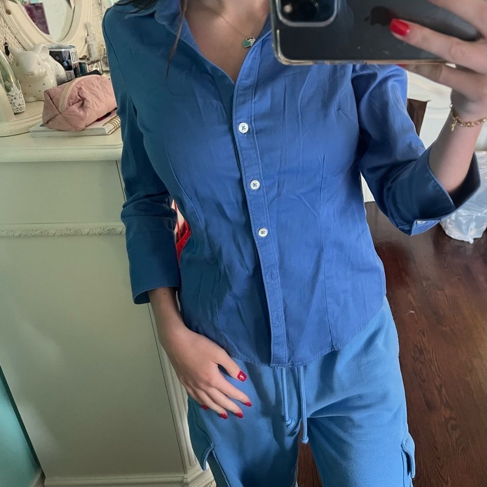 Blue banana republic button down